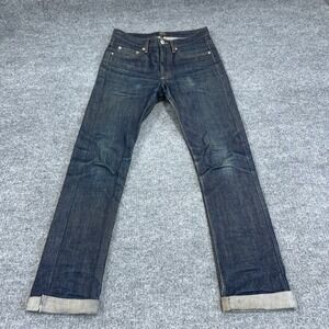A.P.C. Jeans‎ Unisex 27x29 Cuffed New Cure H Denim Low Rise Cuffed Dark Wash